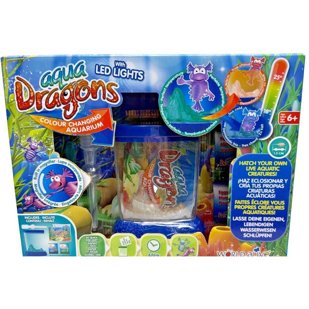 Aqua Dragons Colour Changing Aquarium Deluxe with LED Lights Ages 6+ RARE